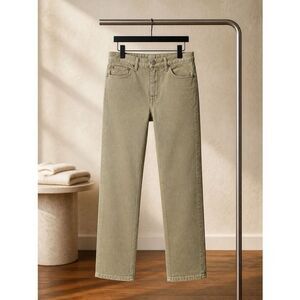 BEIGE WRANGLER STRAIGHT LEG REGULAR FIT ADVANCED COMFORT JEANS 38 X 32